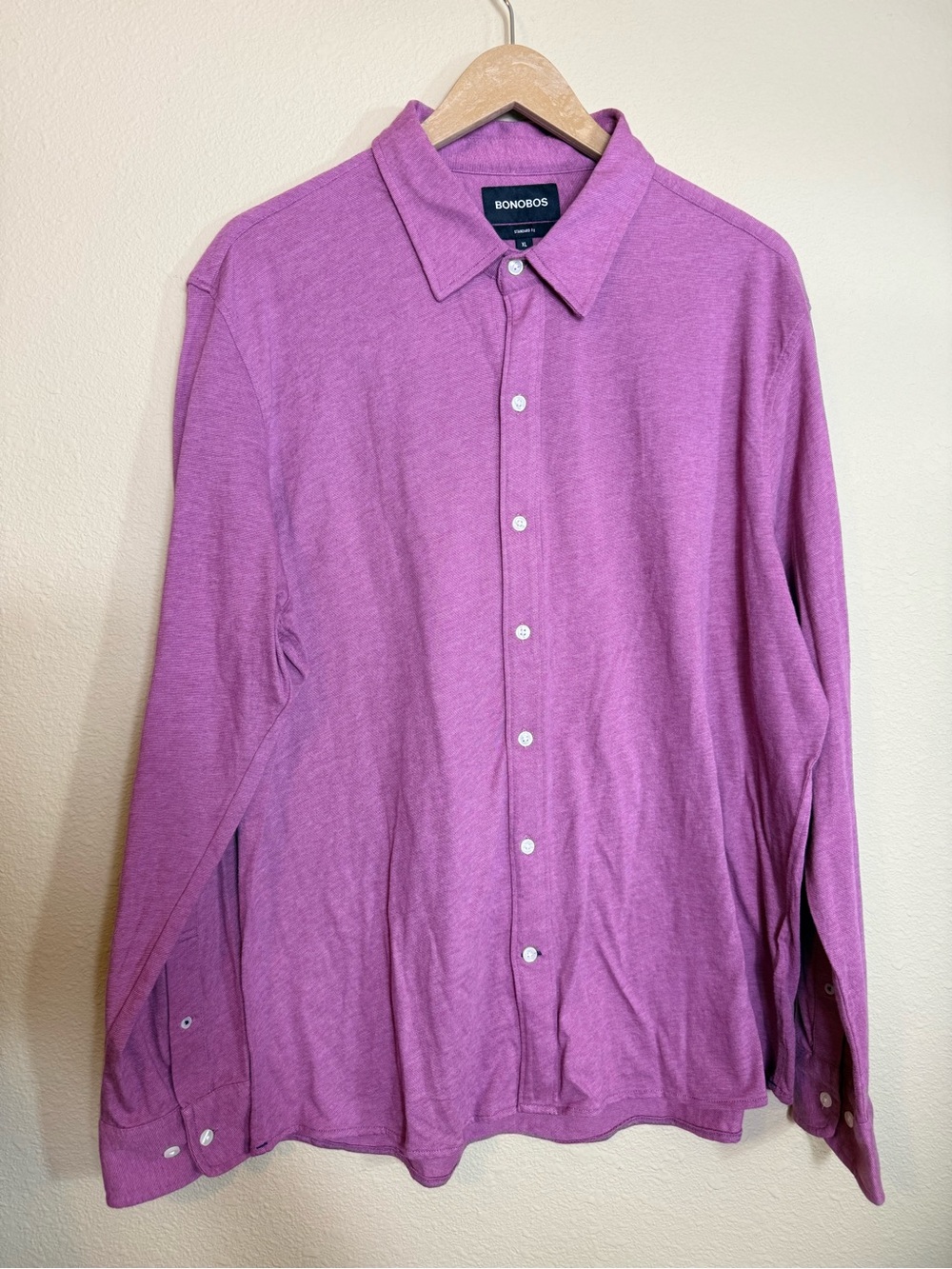 Bonobos Purple Long Sleeve Button-Up Shirt size XL